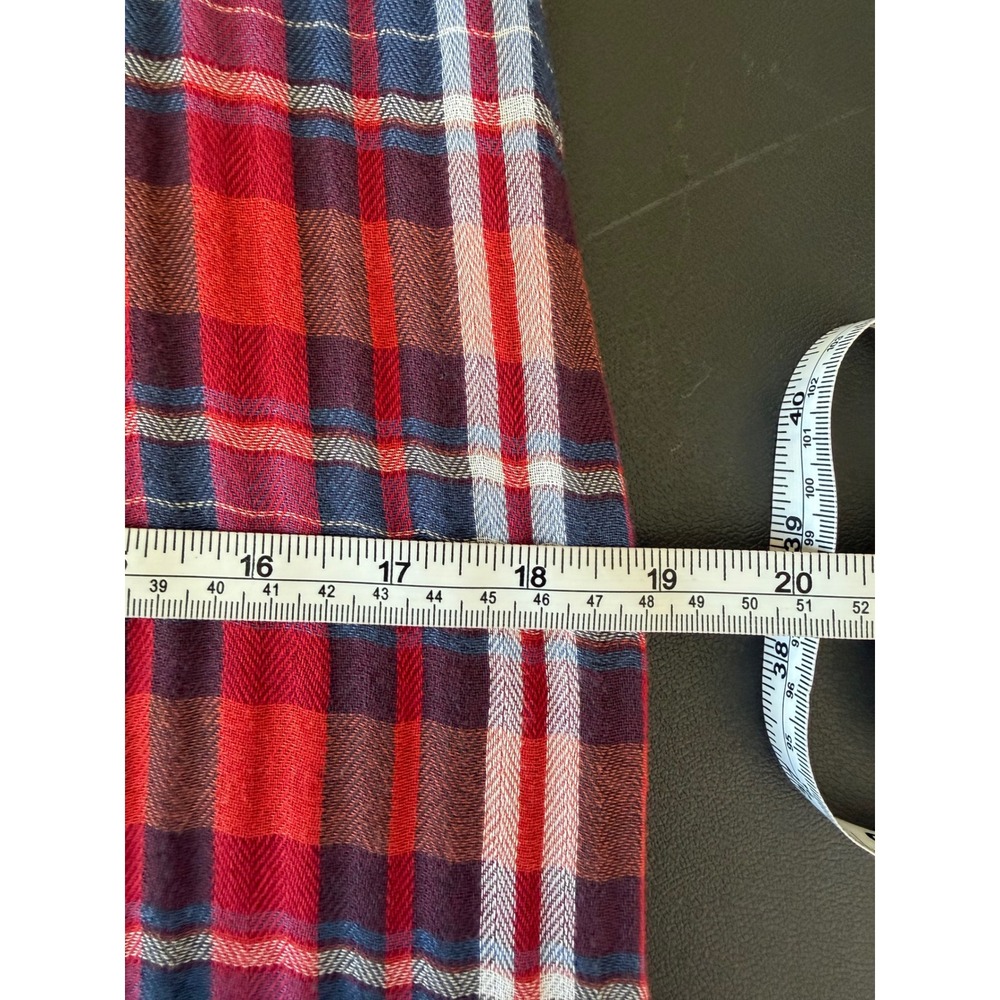 Urban Outfitters Jo Plaid Midi Skirt Red Blue Tartan Pencil S Grunge 90's Preppy - Picture 14 of 15